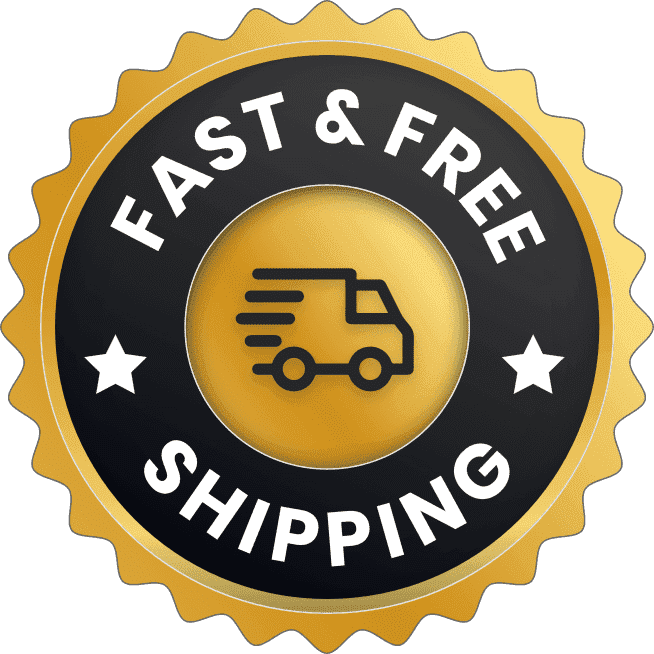 Fast and Free Shipping badge